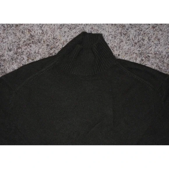 Vince Women's Turtleneck Sweater M Dark Brown Ribbed Knit Long Sleeve - Picture 3 of 5